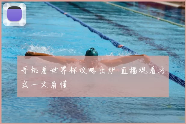 手机看世界杯攻略出炉 直播观看方式一文看懂